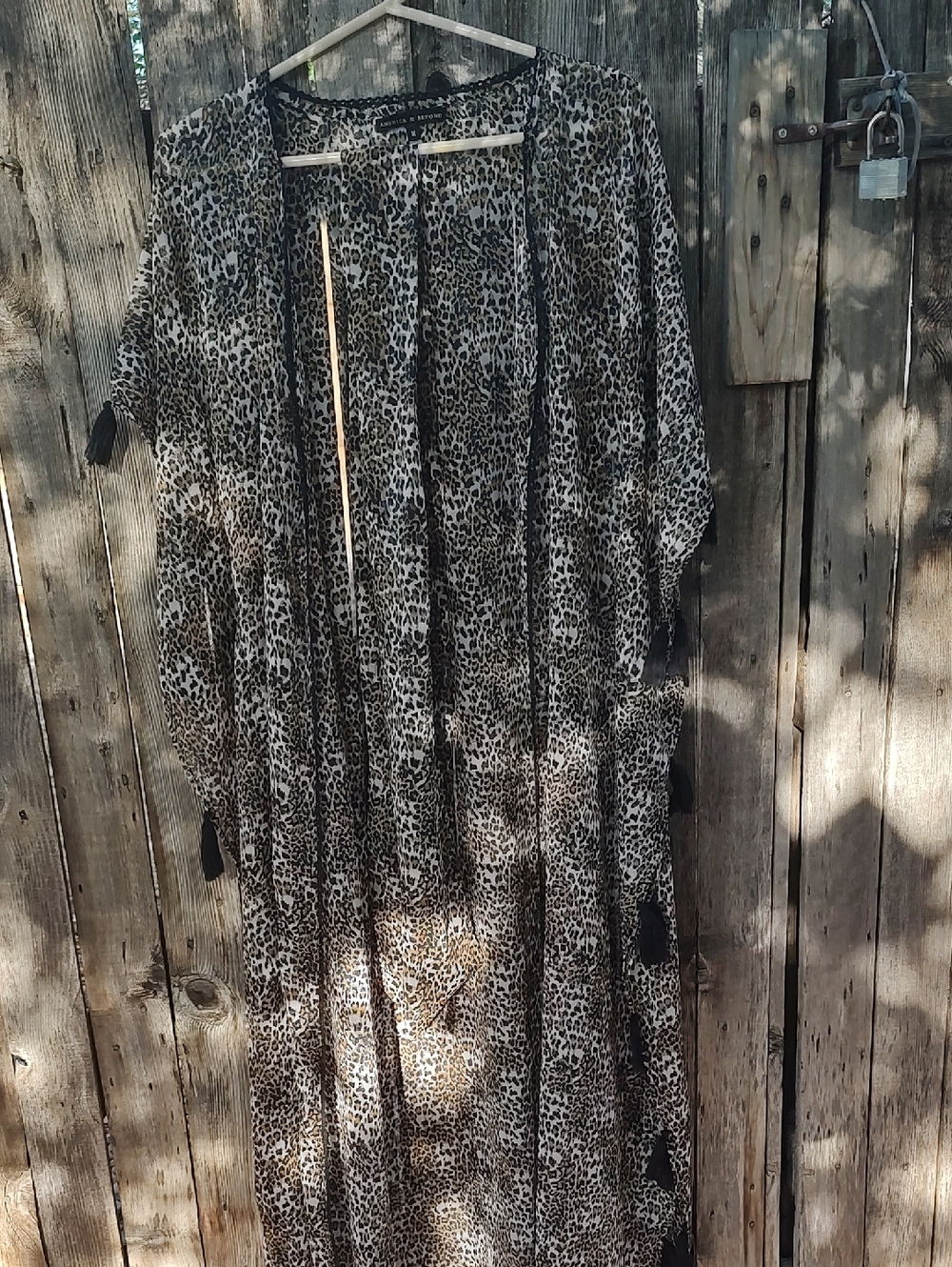 Leopard Print Maxi Skirt - Black and Cream